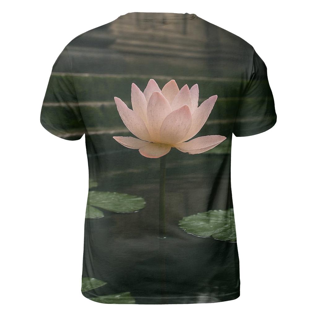 Monsoon Lotus At Temple Pond Edge custom all-over print shirts