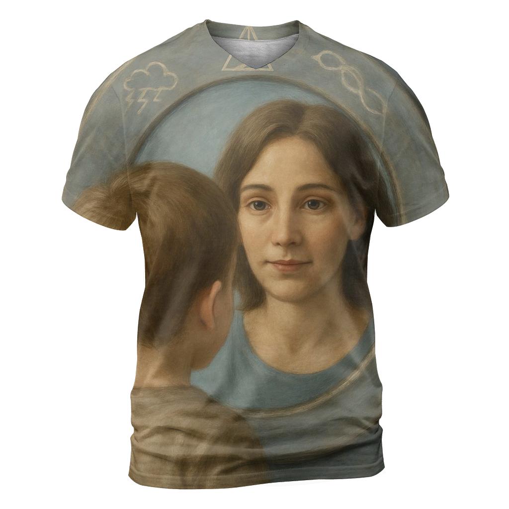 Mirror Of Courage In Her Eyes creative print fashion shirts