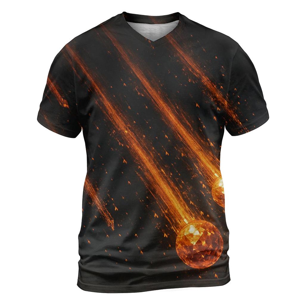 Bronze Meteor Cascade artistic all-over print tops