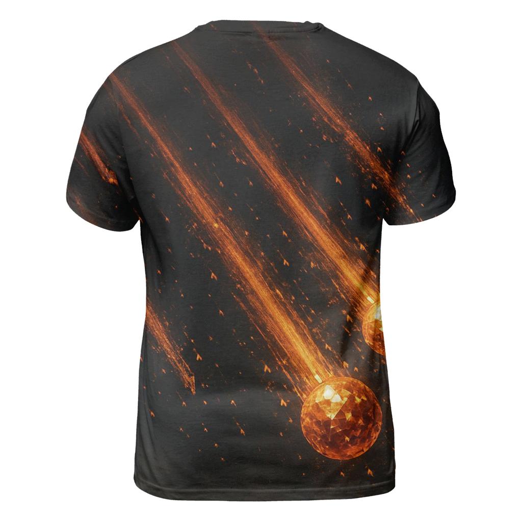 Bronze Meteor Cascade artistic all-over print tops