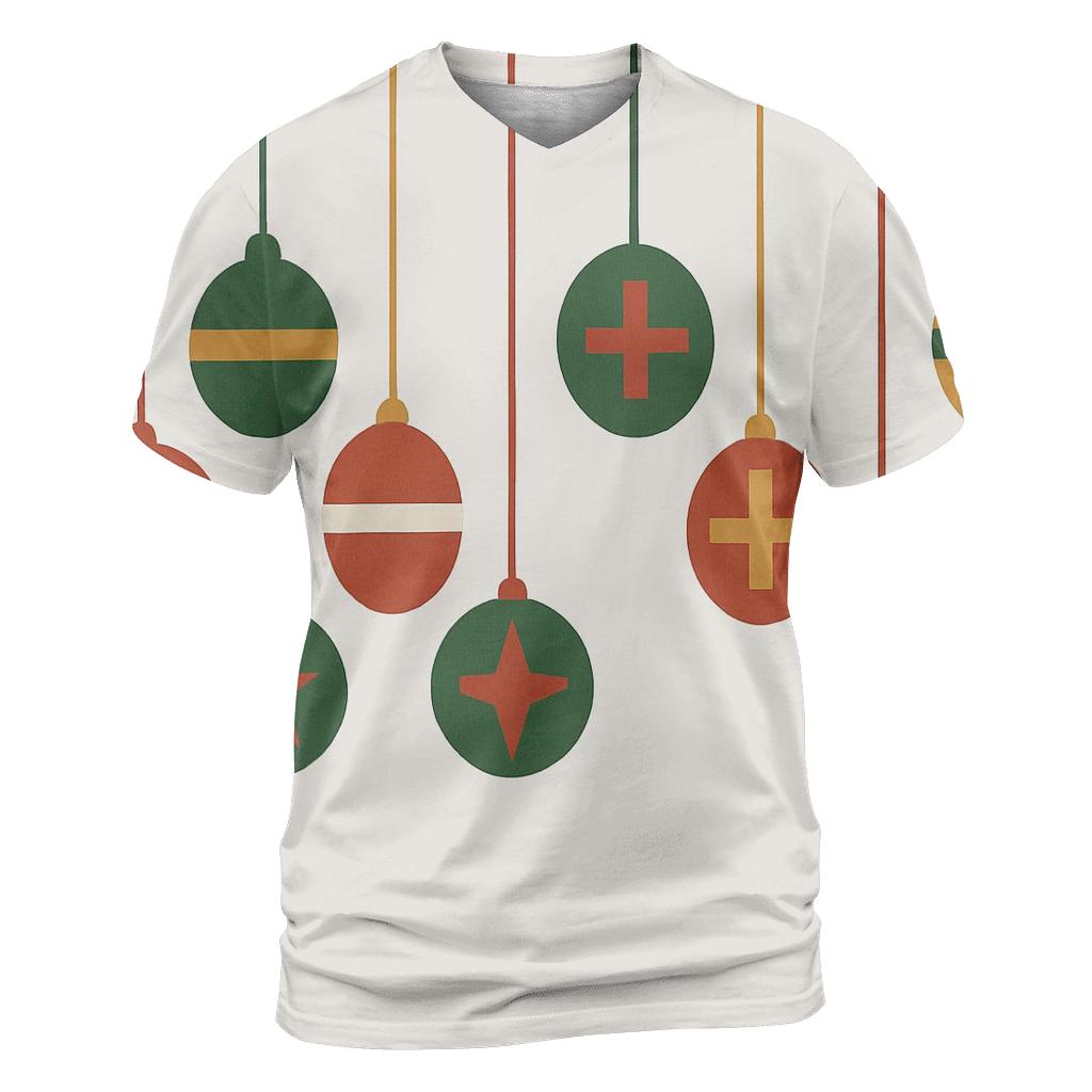 Holiday Ornament Line Parade statement graphic shirts