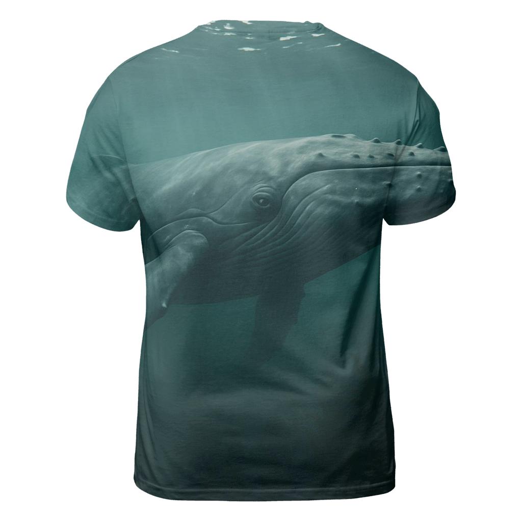 Humpback Whale Beneath Kelp Canopy artistic all-over print tops