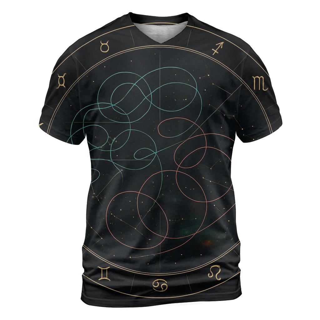 Zodiac Wheel Of Retrograde Paths custom all-over print shirts