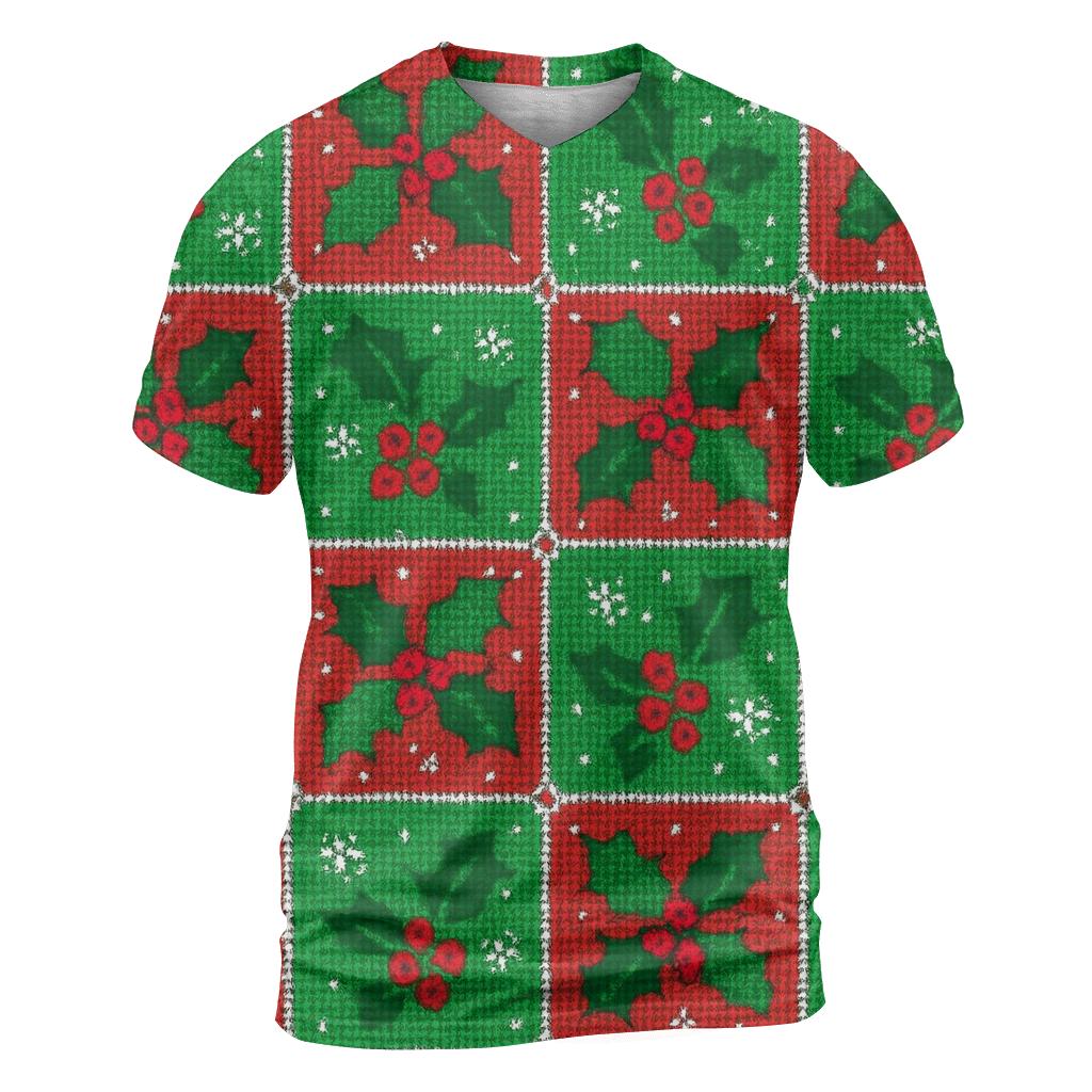 Holly Confetti Checkerboard Design trendy printed shirt styles
