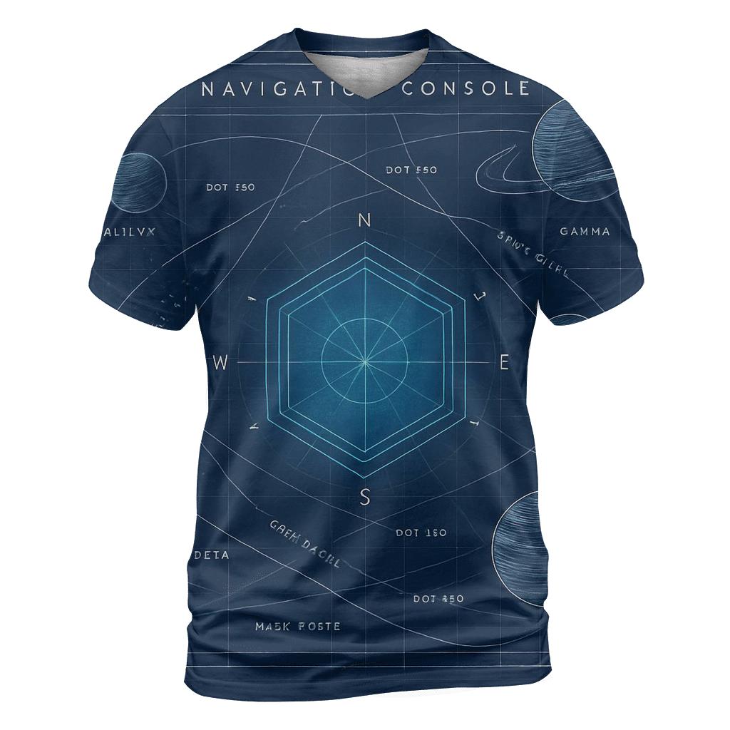 Celestial Blueprint Navigator vibrant all-over design tees