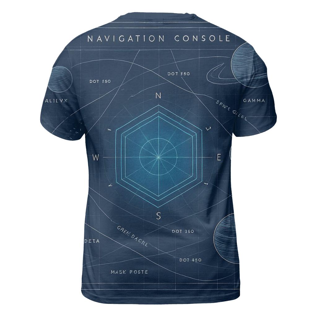 Celestial Blueprint Navigator vibrant all-over design tees