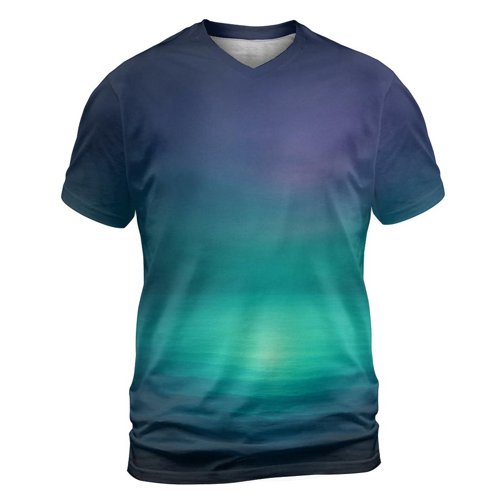 Midnight Lagoon Bloom vibrant all-over design tees