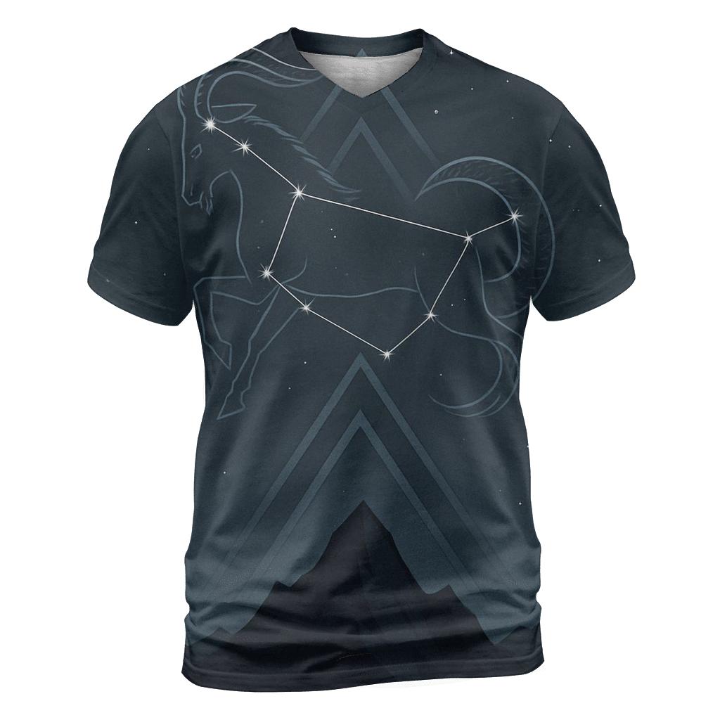 Capricorn Mountain Gate Star Chart designer pattern shirts
