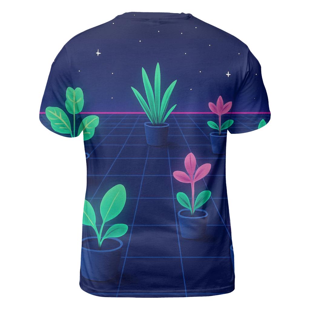 Retro Space Grid Garden personalized full print shirts