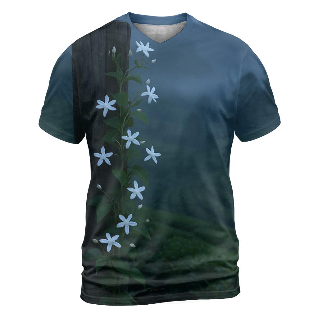 Tea Plantation Jasmine At Dusk designer pattern shirts