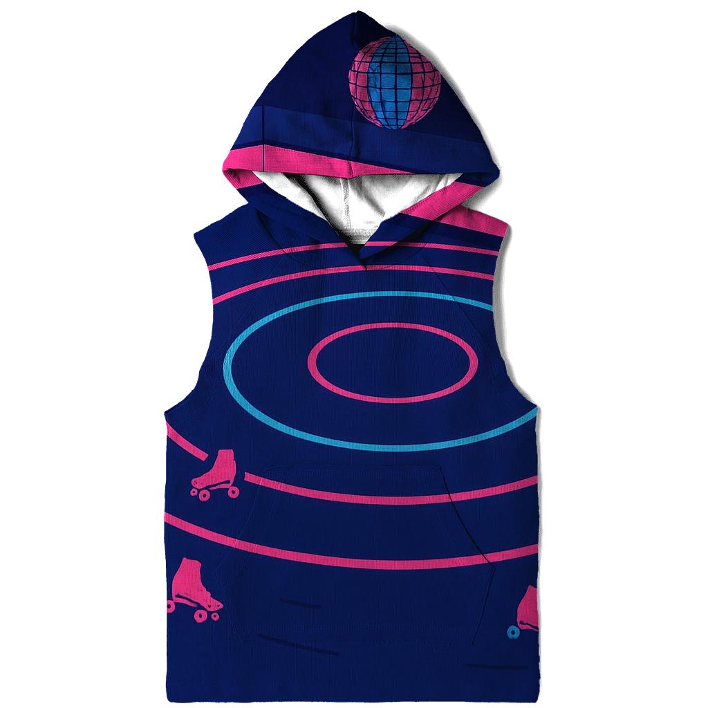 Neon Roller Rink Swirl lightweight hoodies