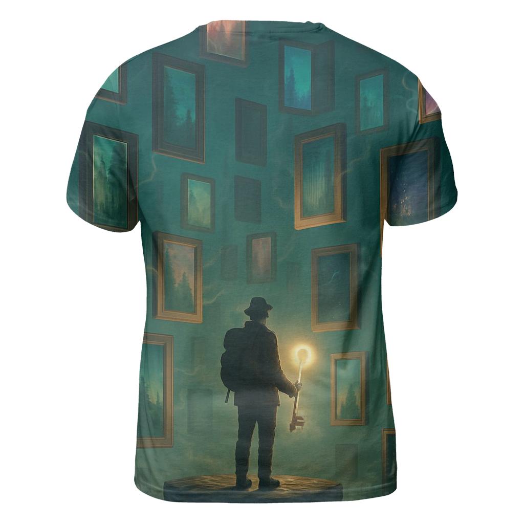 Labyrinth Of Floating Doors creative print fashion shirts
