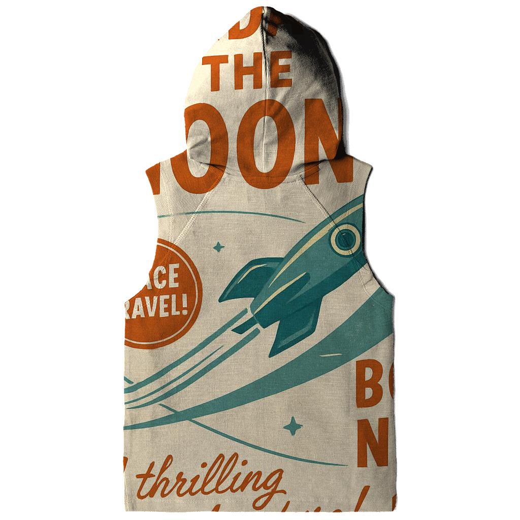 Retro Lunar Travel Agency Ad zip-up hoodies