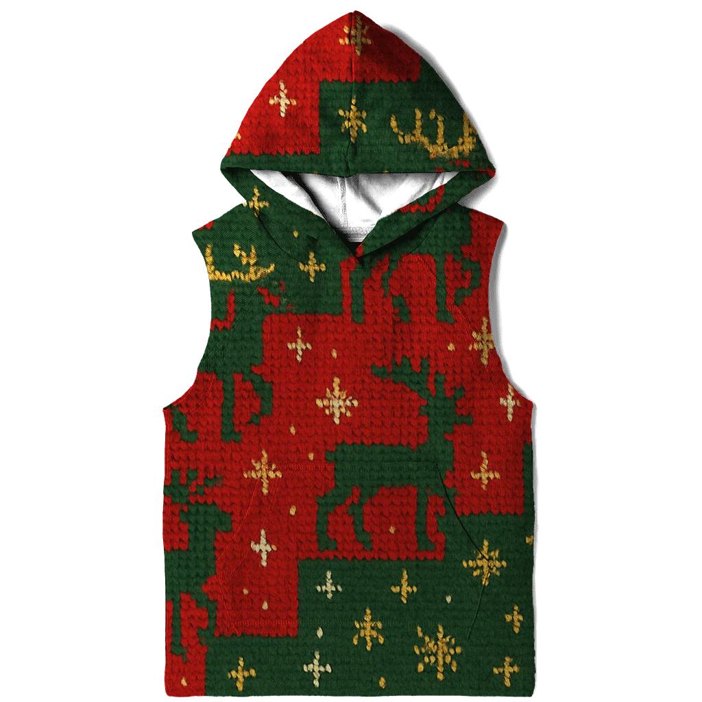 Tinsel Reindeer Staircase Design heavyweight hoodies