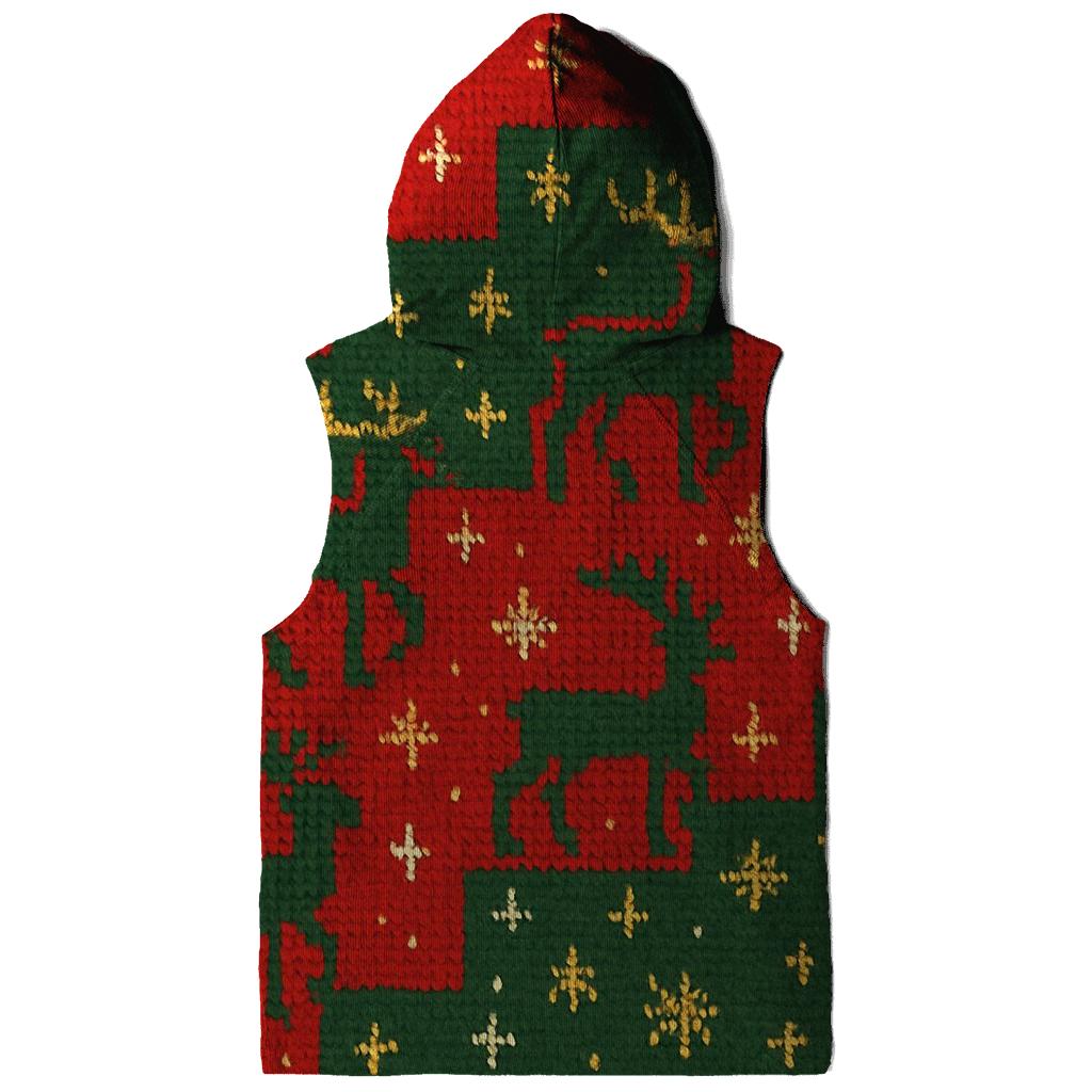 Tinsel Reindeer Staircase Design heavyweight hoodies