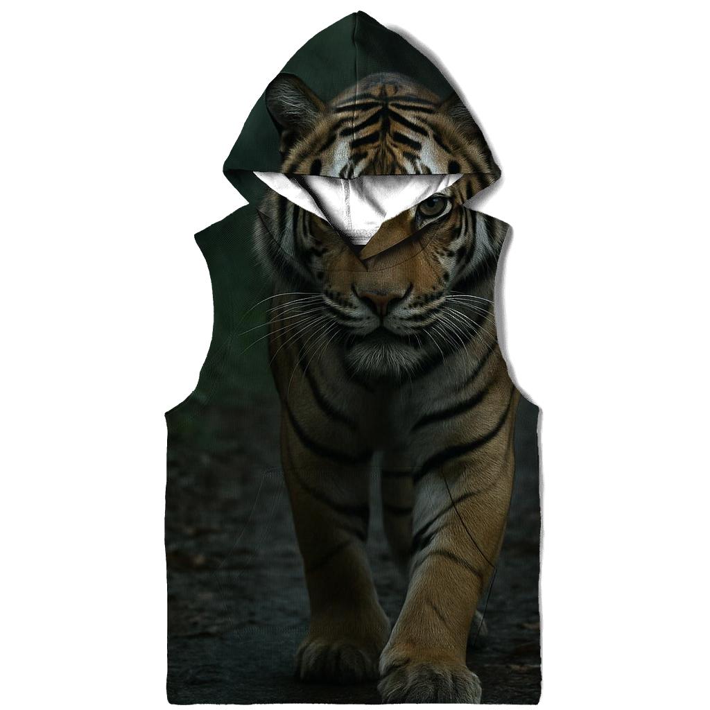Tiger Patrolling Monsoon Forest lightweight hoodies