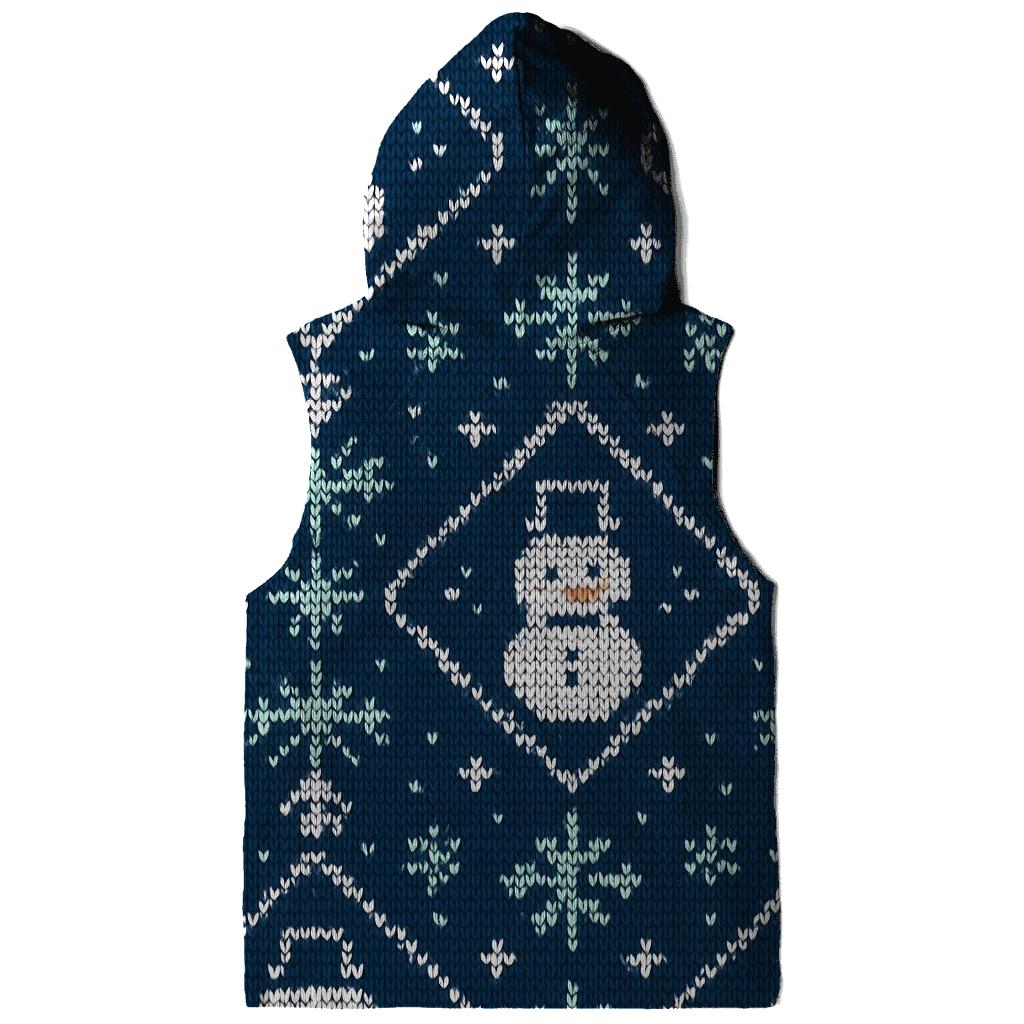 Snowman Lantern Lattice Design embroidered hoodies