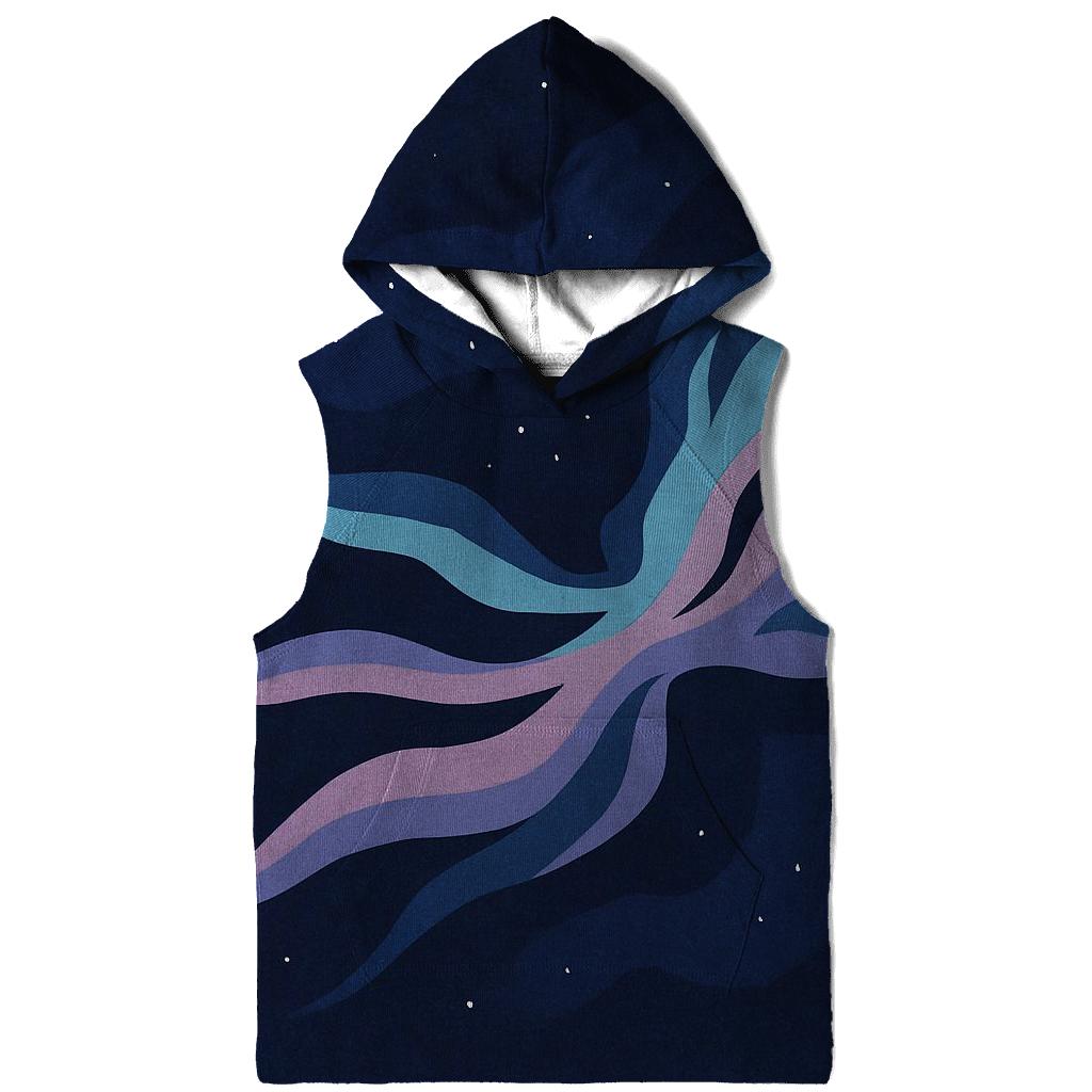 Nebula Filament Drift Panel embroidered hoodies