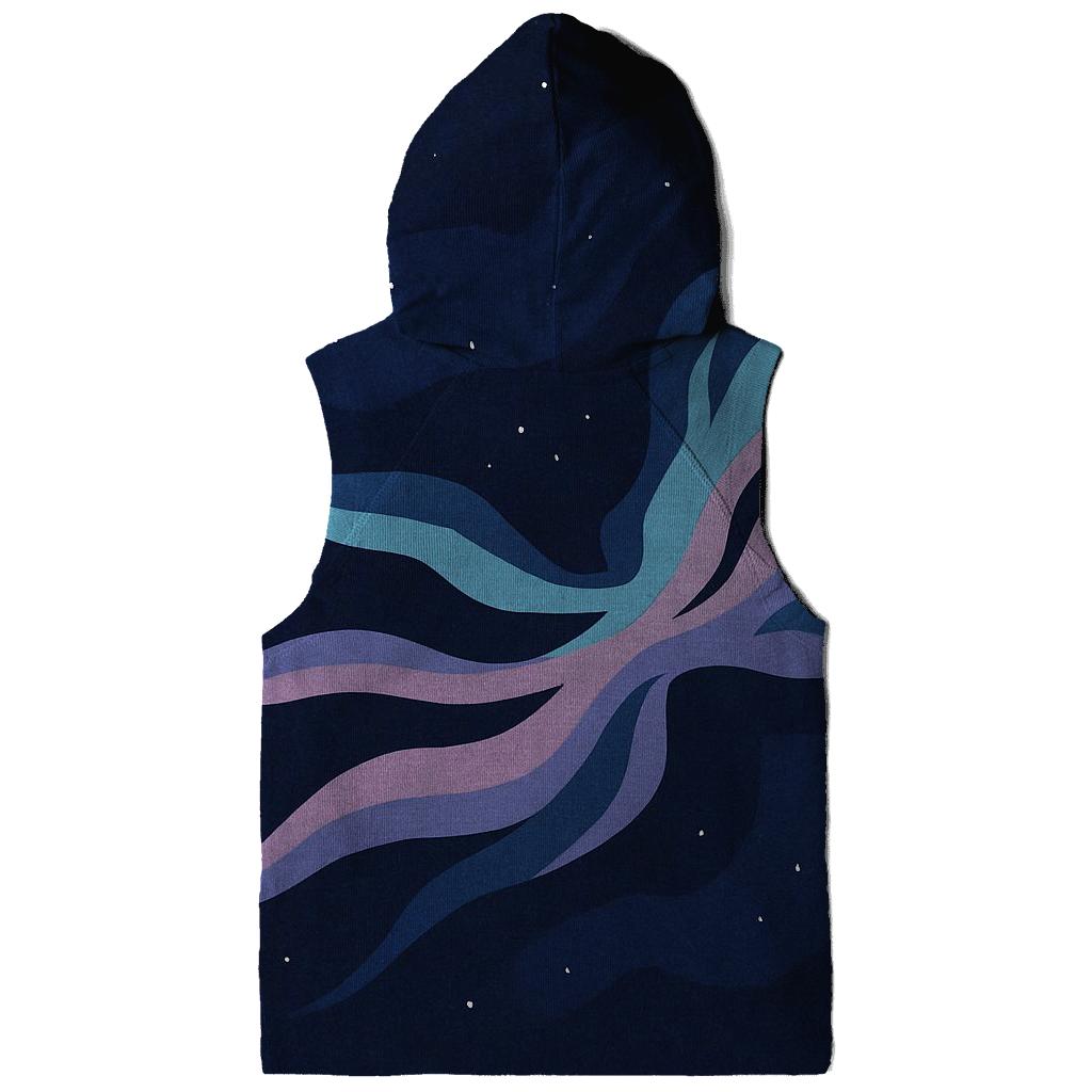 Nebula Filament Drift Panel embroidered hoodies