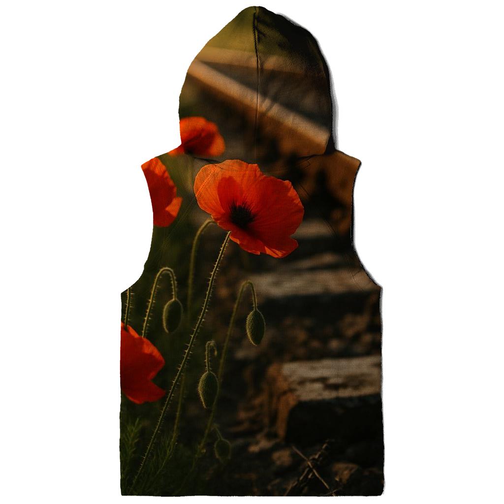Wild Poppies Beside Abandoned Railway heavyweight hoodies