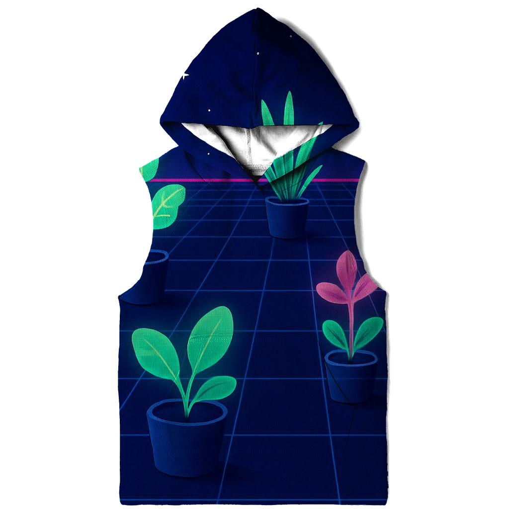 Retro Space Grid Garden heavyweight hoodies