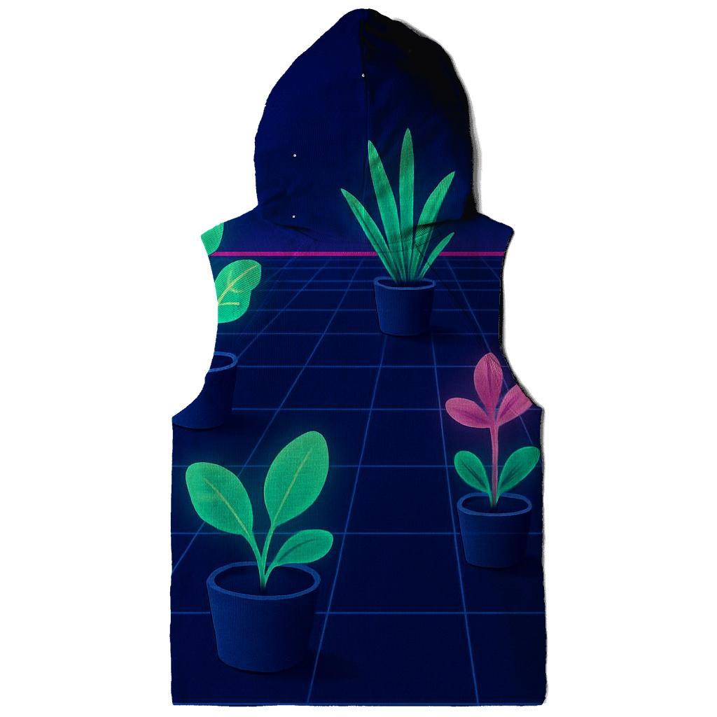 Retro Space Grid Garden heavyweight hoodies