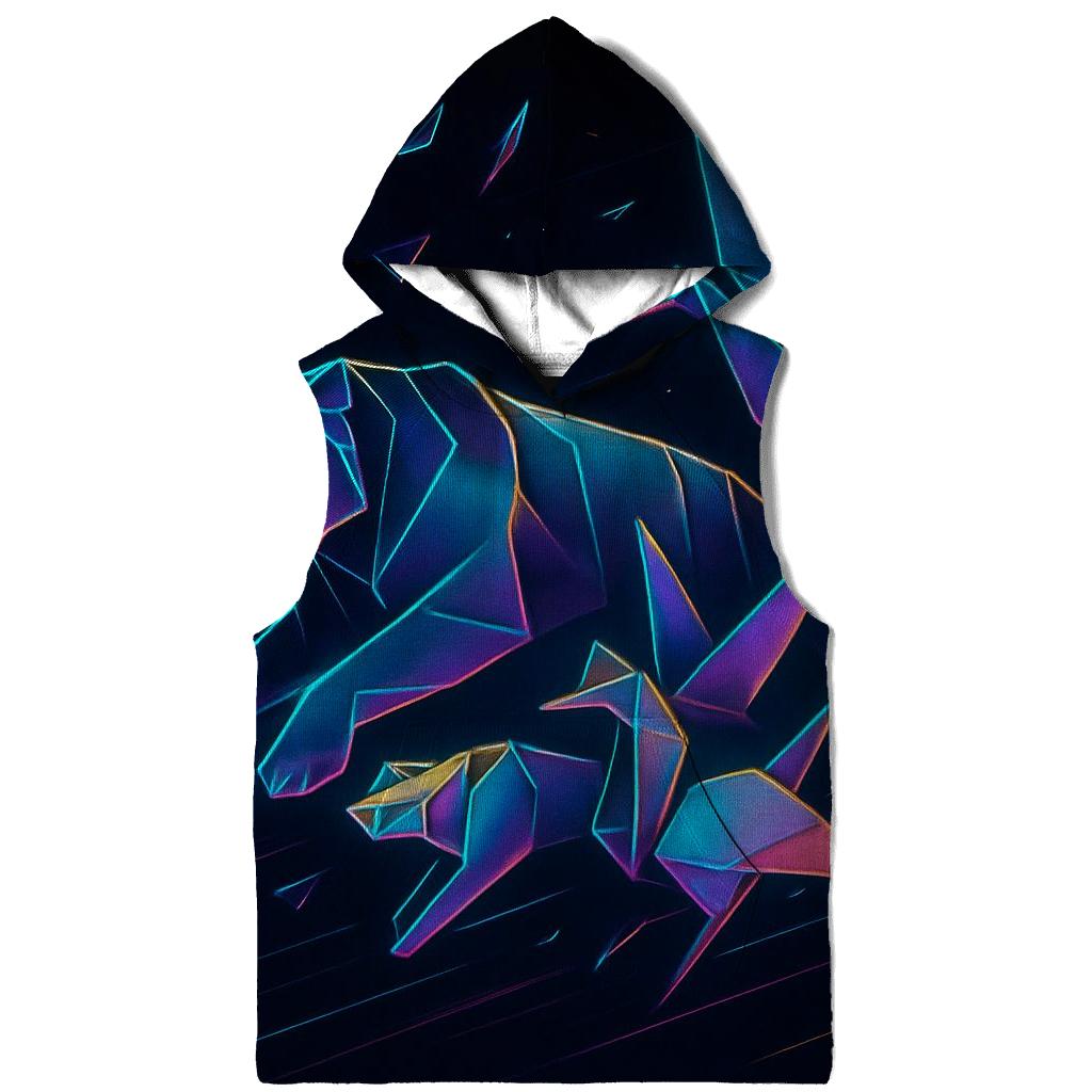 Neon Origami Stampede premium hoodies