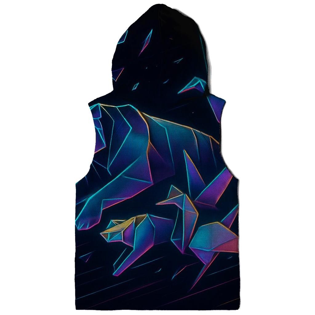 Neon Origami Stampede premium hoodies