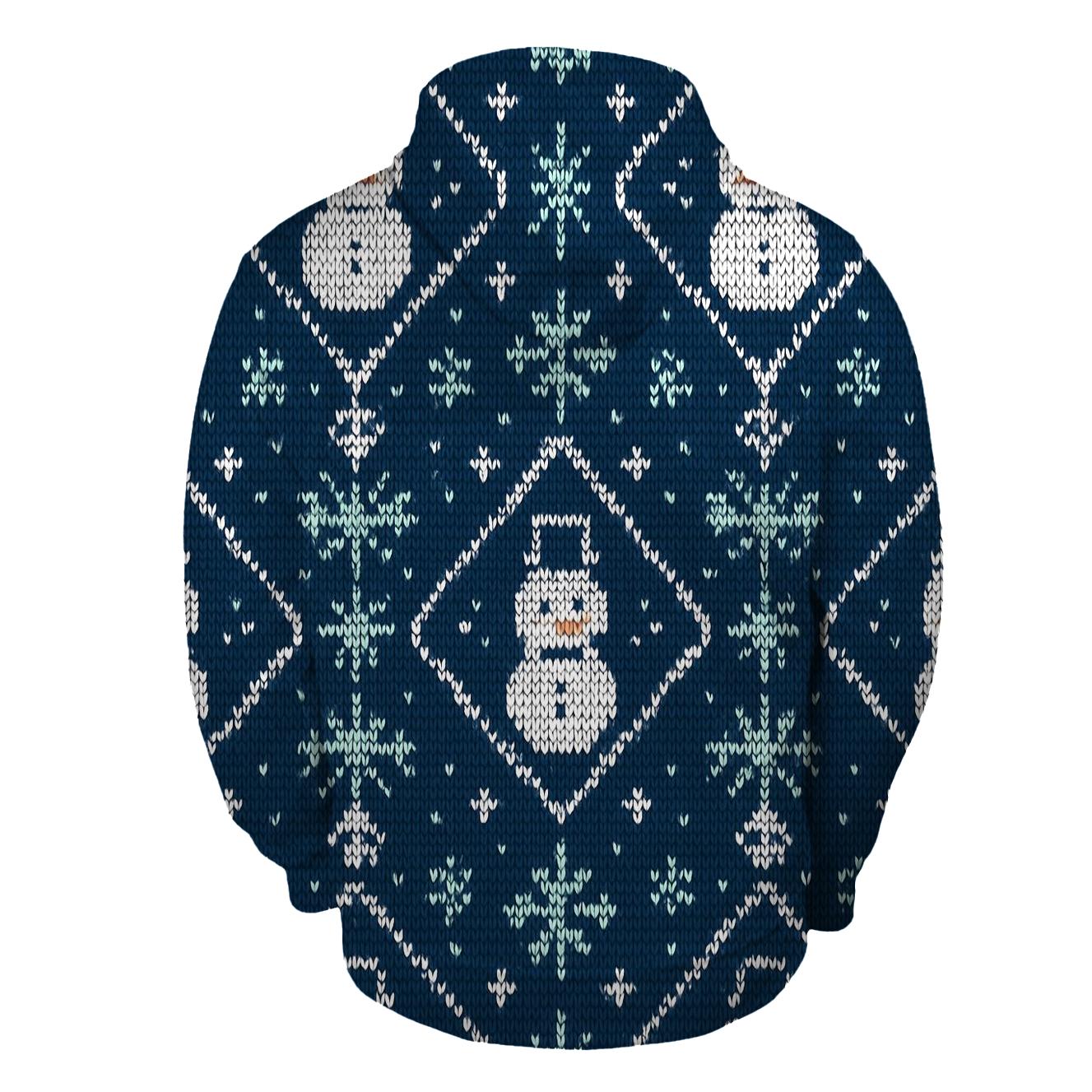 Snowman Lantern Lattice Design custom hoodies