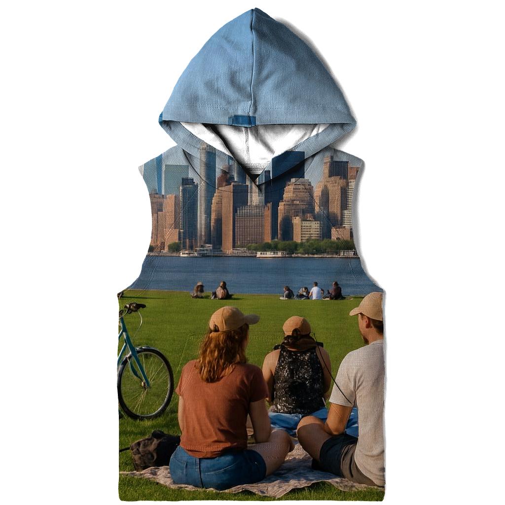 Governors Island Picnic With Financial District Skyline custom hoodies