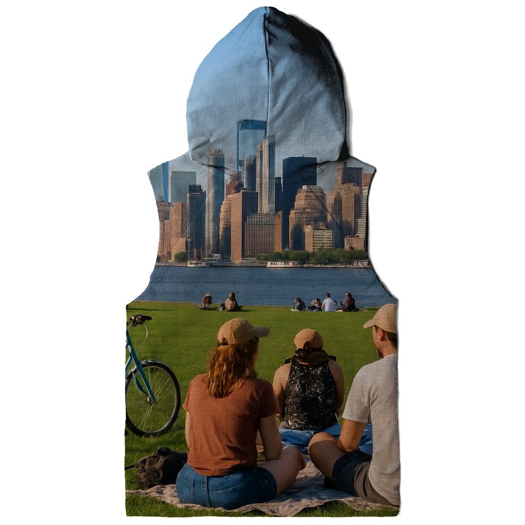 Governors Island Picnic With Financial District Skyline custom hoodies