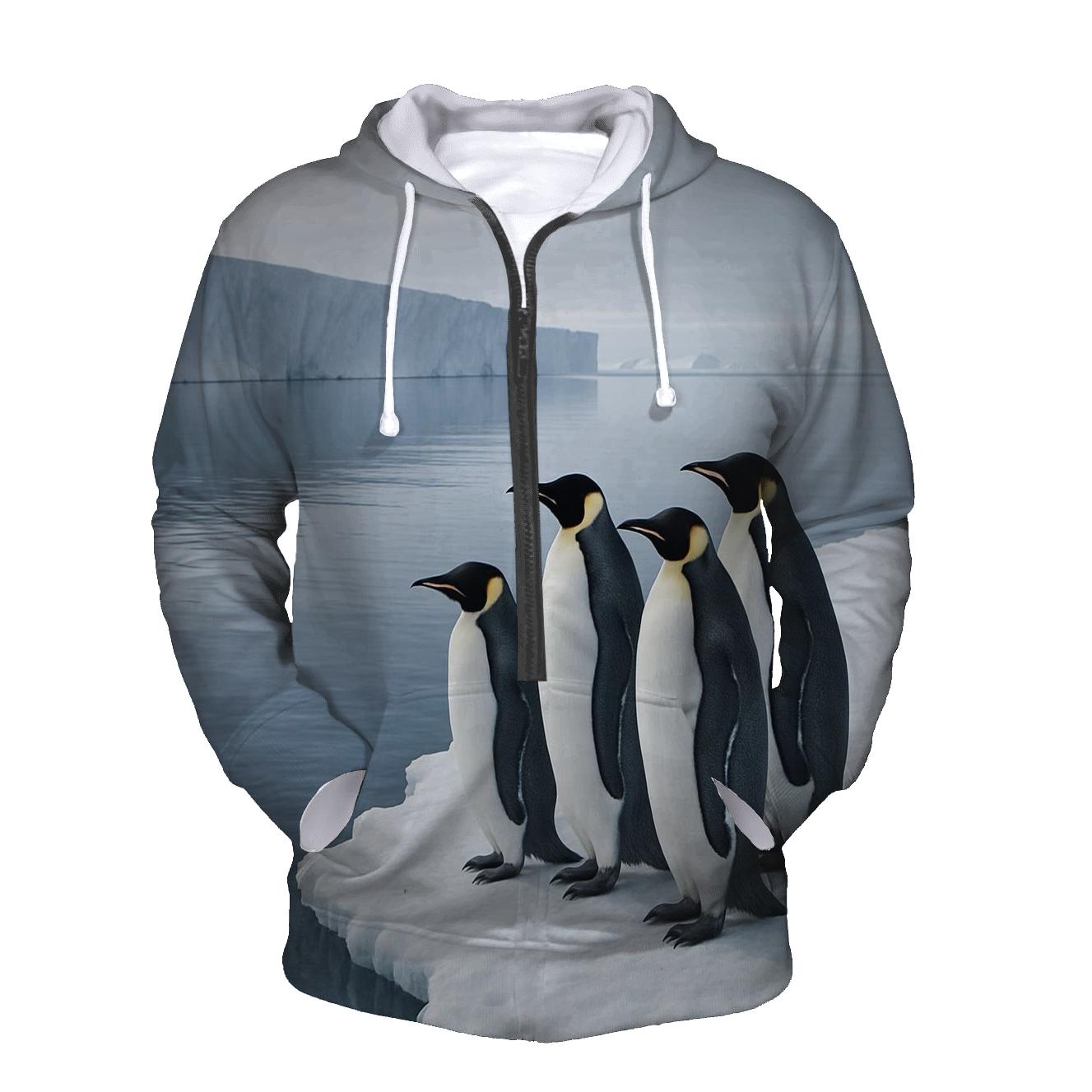 Emperor Penguins On Sea Ice Edge hoodie designs