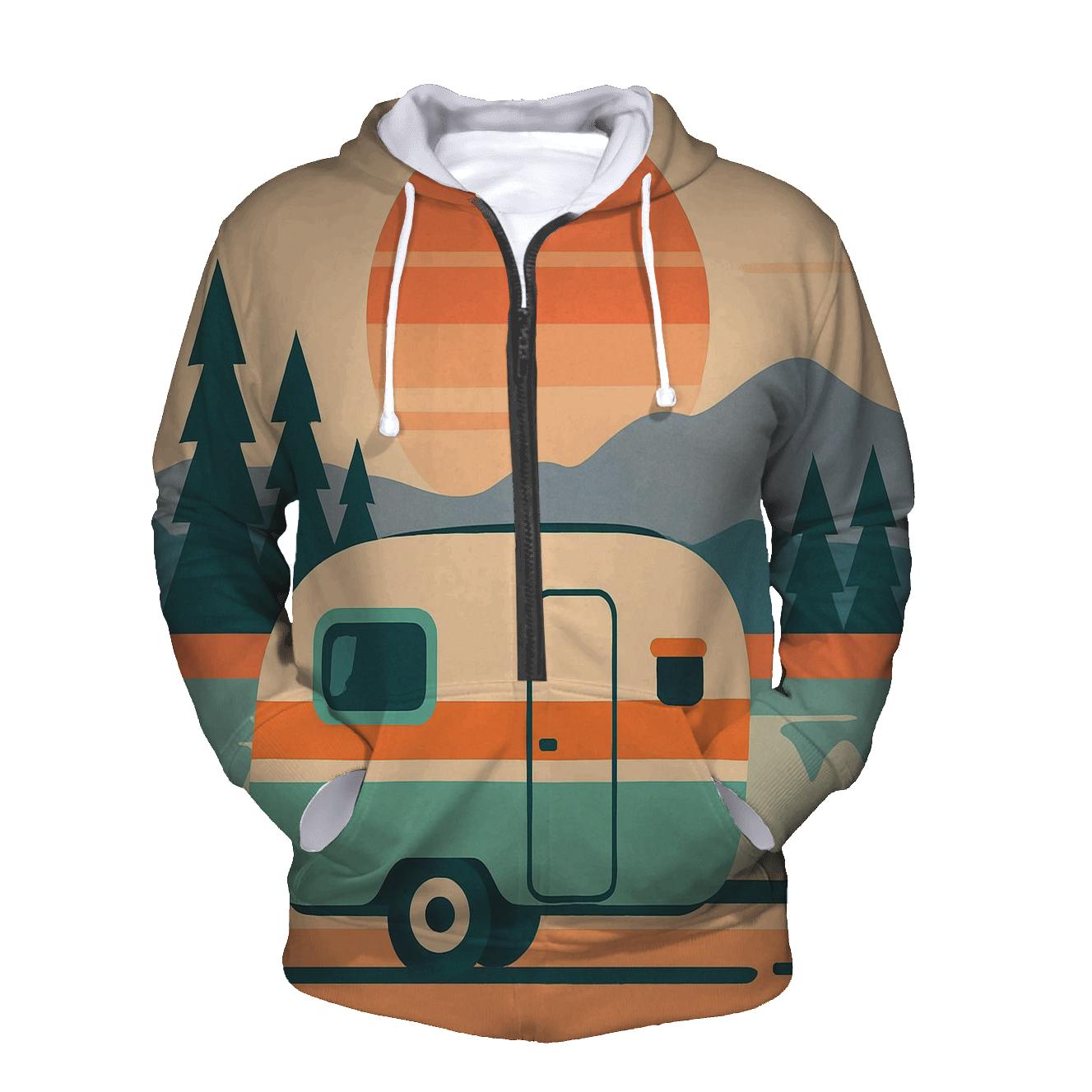 Retro Caravan Holiday heavyweight hoodies