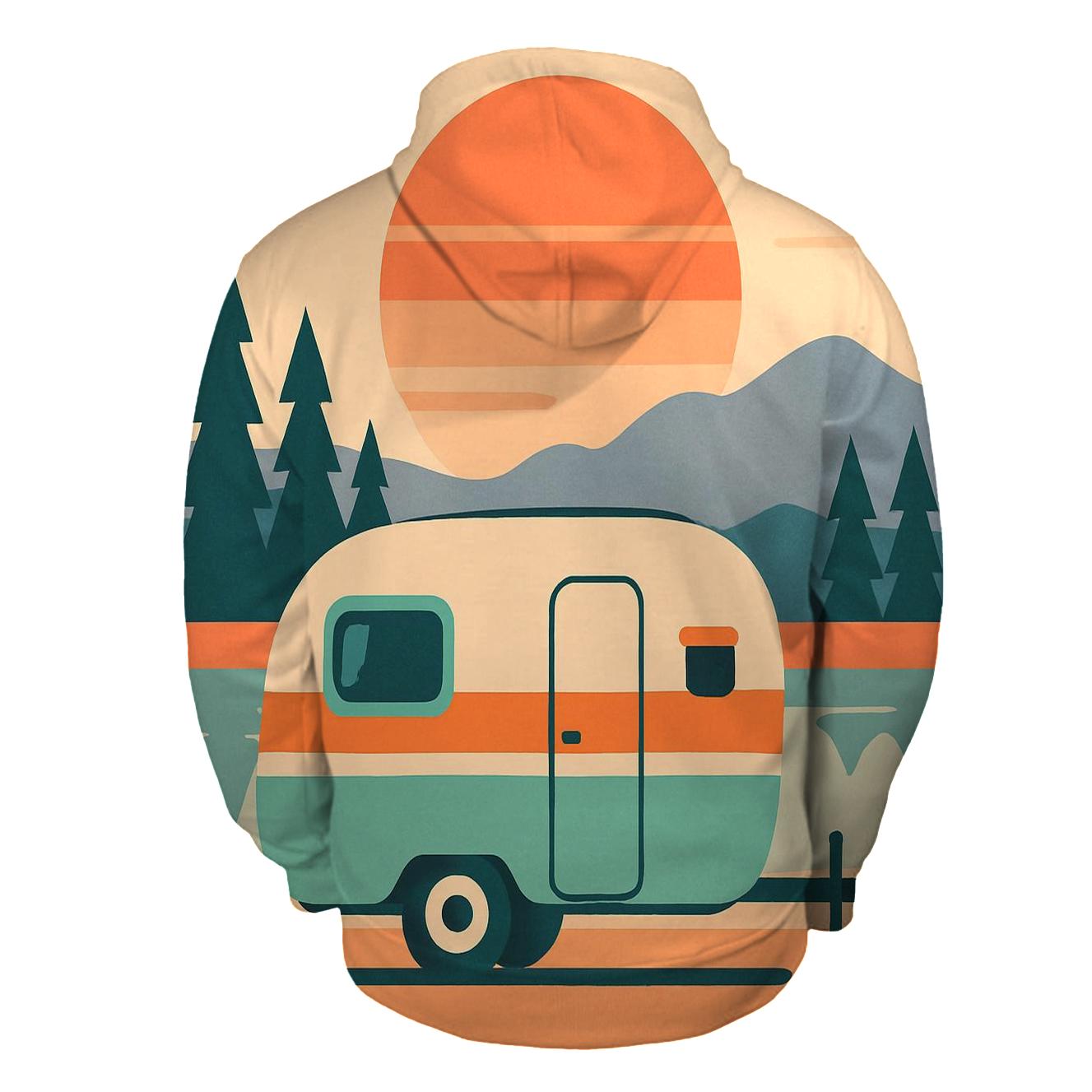Retro Caravan Holiday heavyweight hoodies