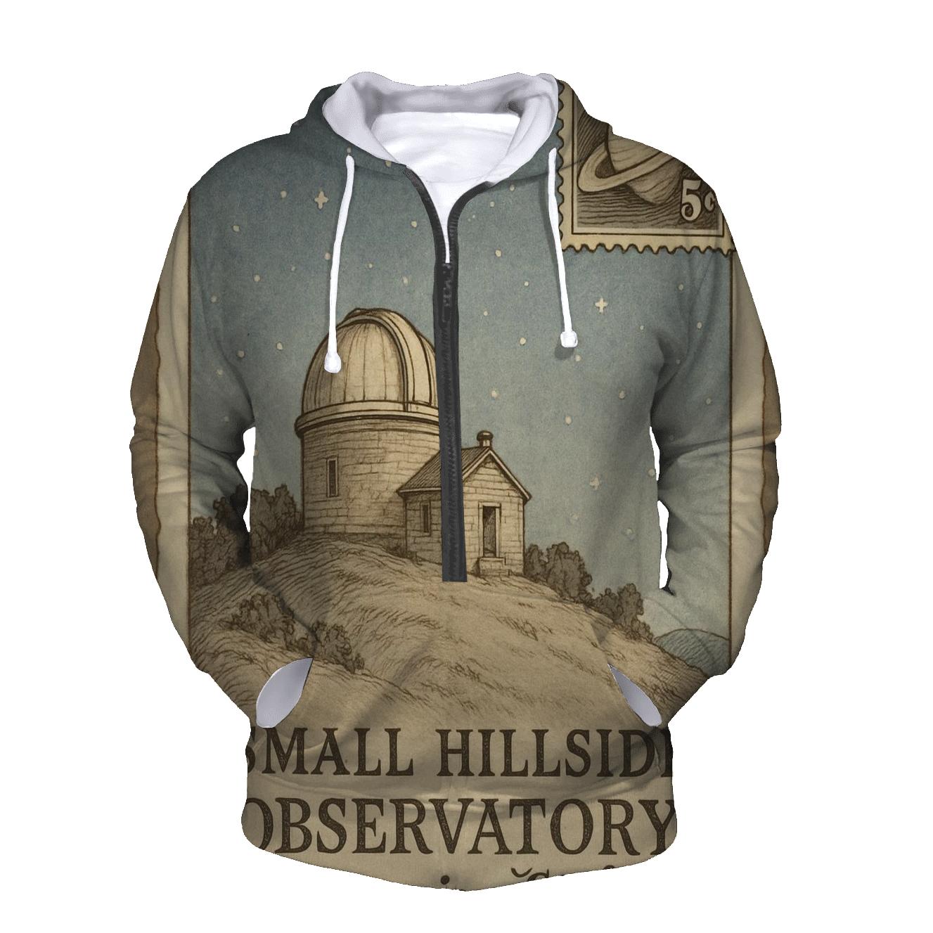 Faded Retro Observatory Postcard designer hoodies