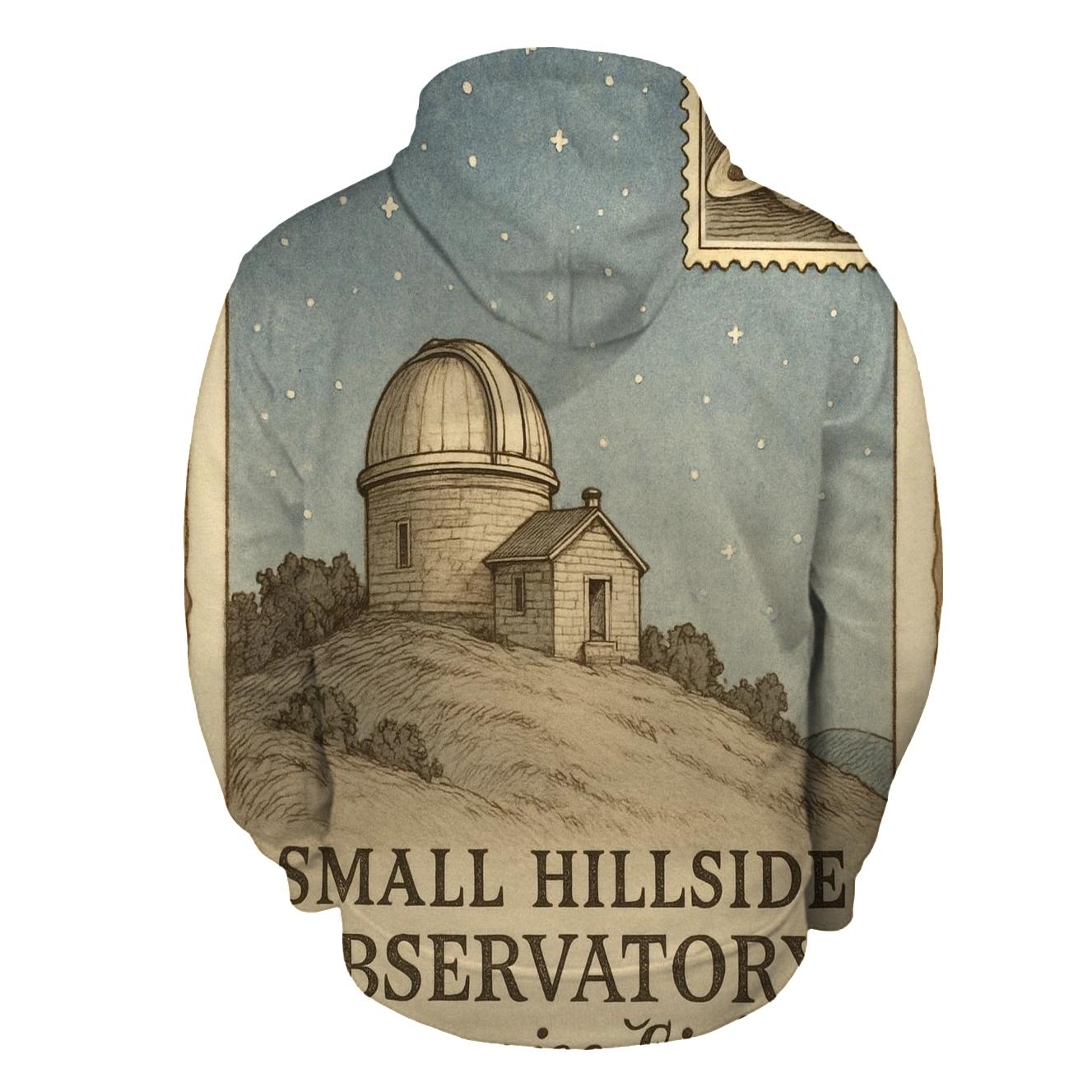 Faded Retro Observatory Postcard designer hoodies