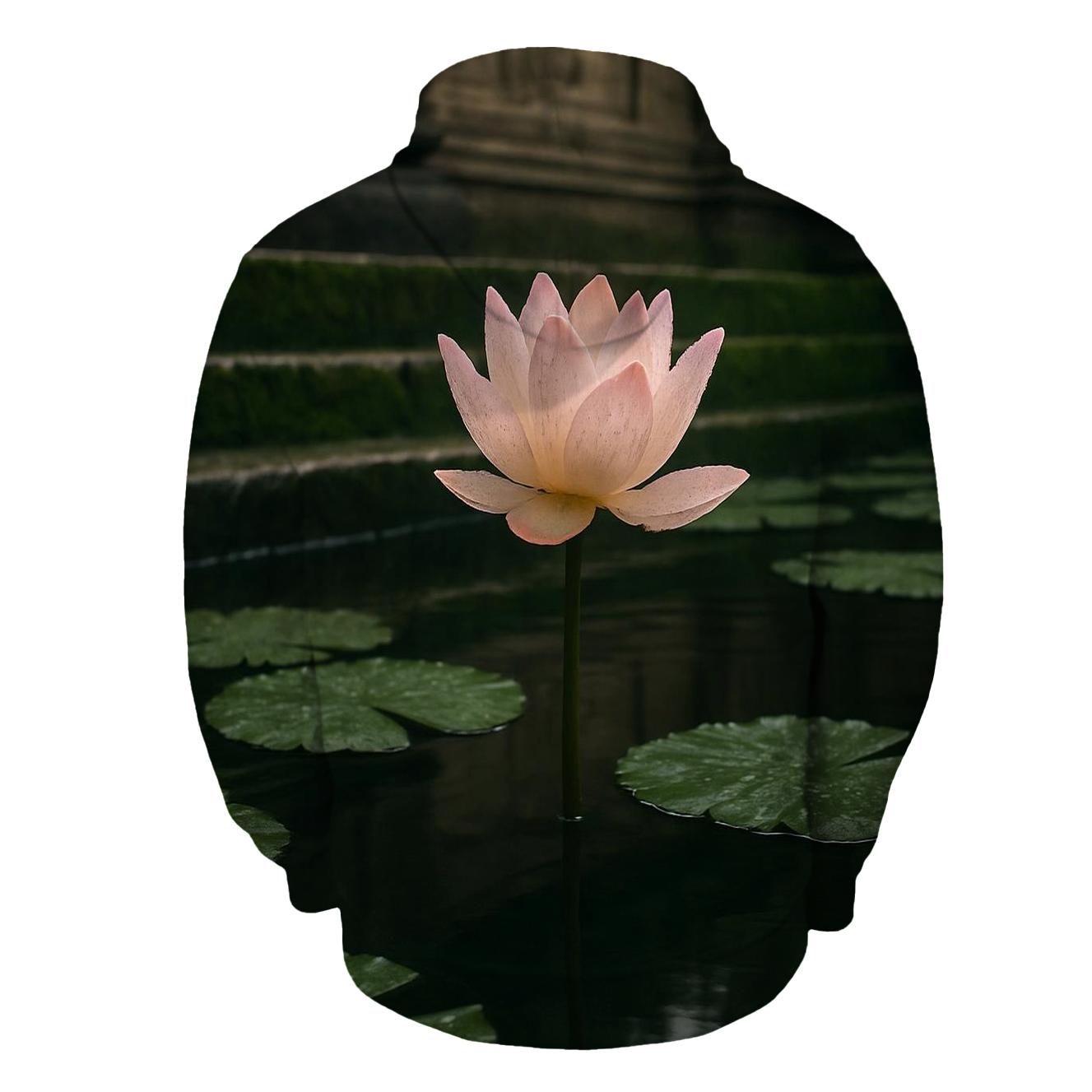 Monsoon Lotus At Temple Pond Edge hoodie styles