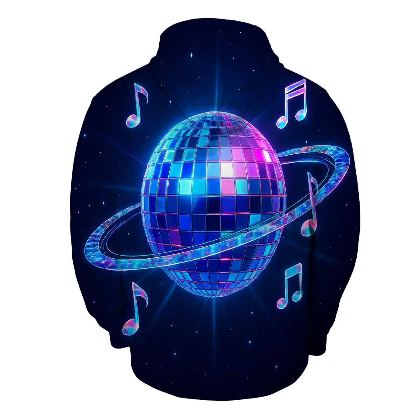 Holographic Disco Orbit embroidered hoodies