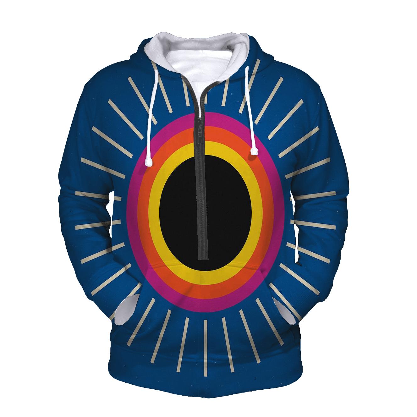 Eclipse Corona Halo Grid graphic hoodies
