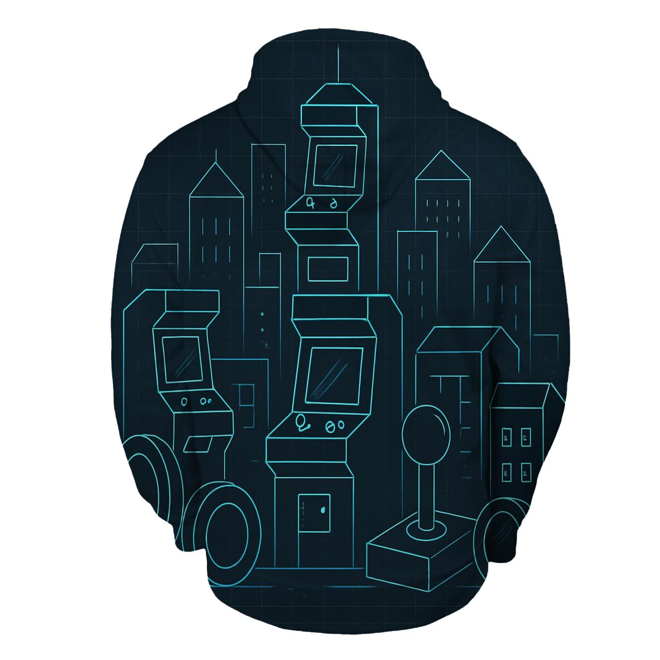 Arcade Skyline Blueprint hoodies fashion