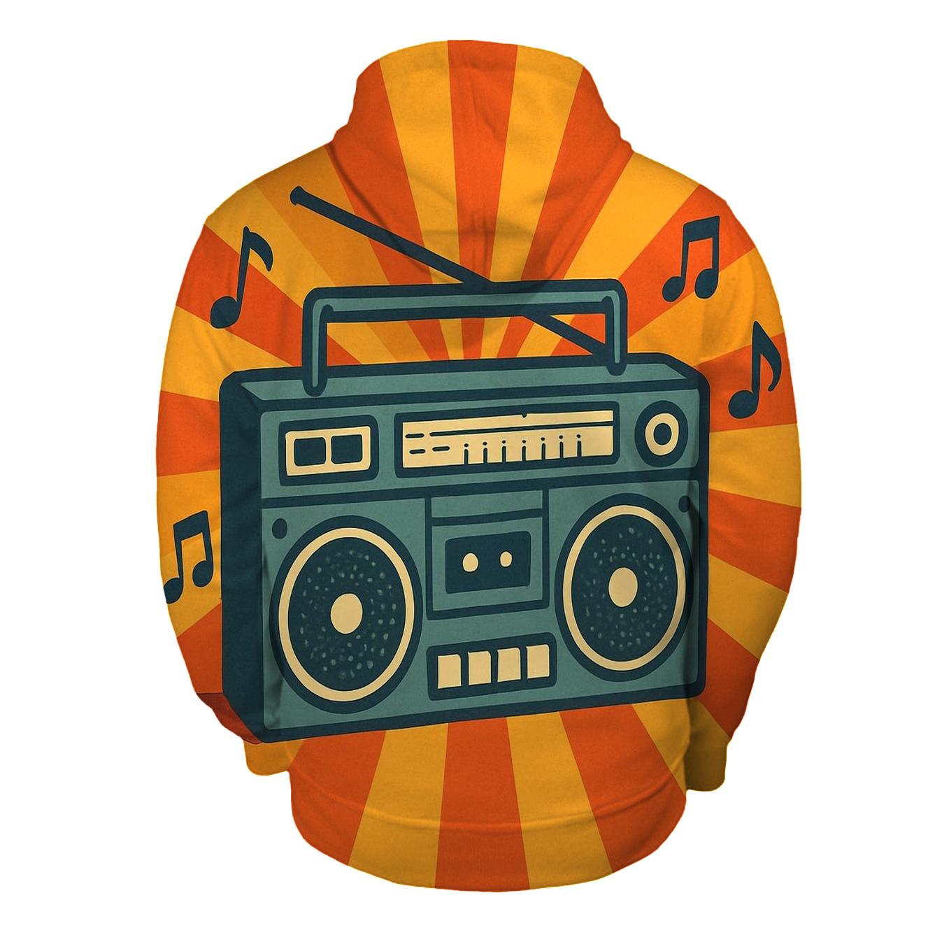 Sunburst Stereo Vibes embroidered hoodies