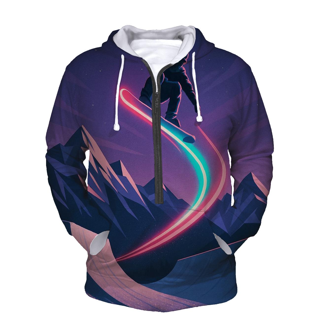 Snowboard Halfpipe Neon Rush heavyweight hoodies