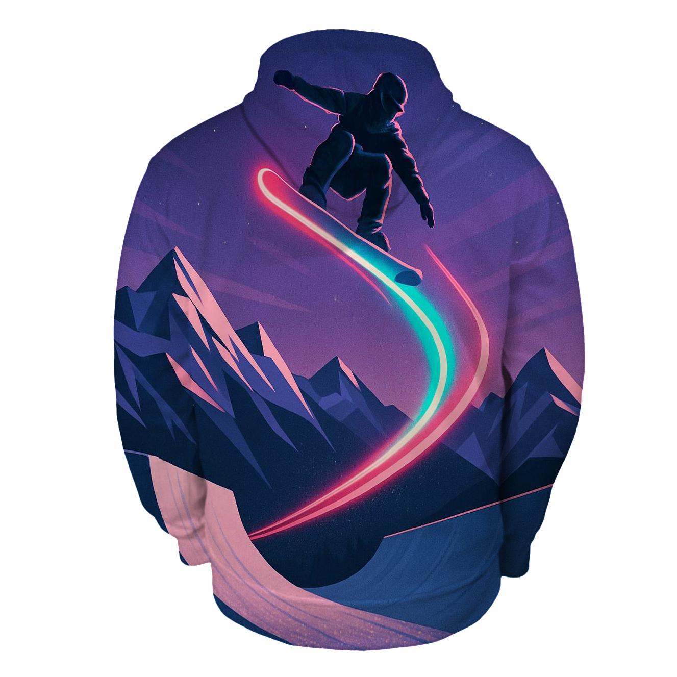 Snowboard Halfpipe Neon Rush heavyweight hoodies