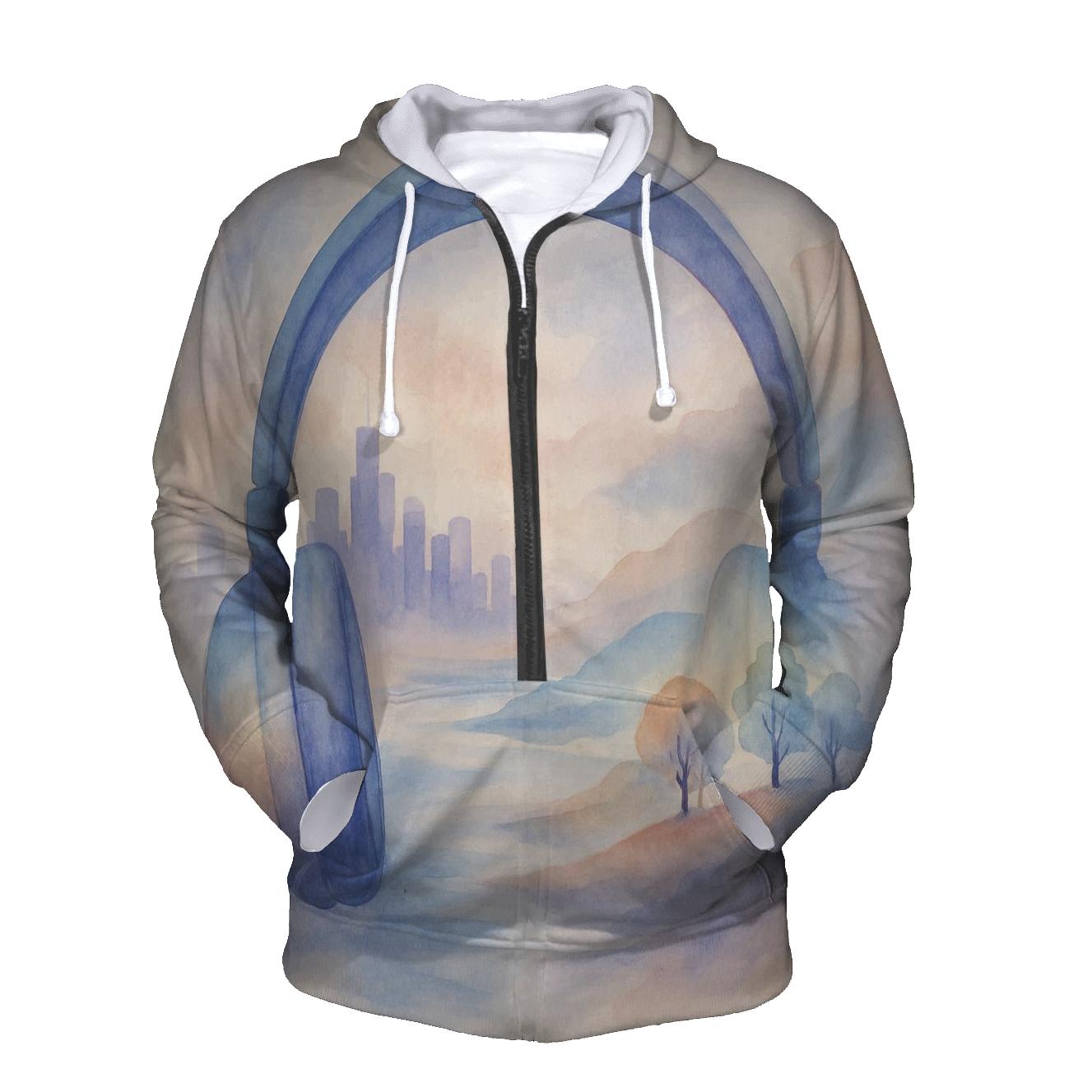 Watercolor Headphone Daydream graphic hoodies