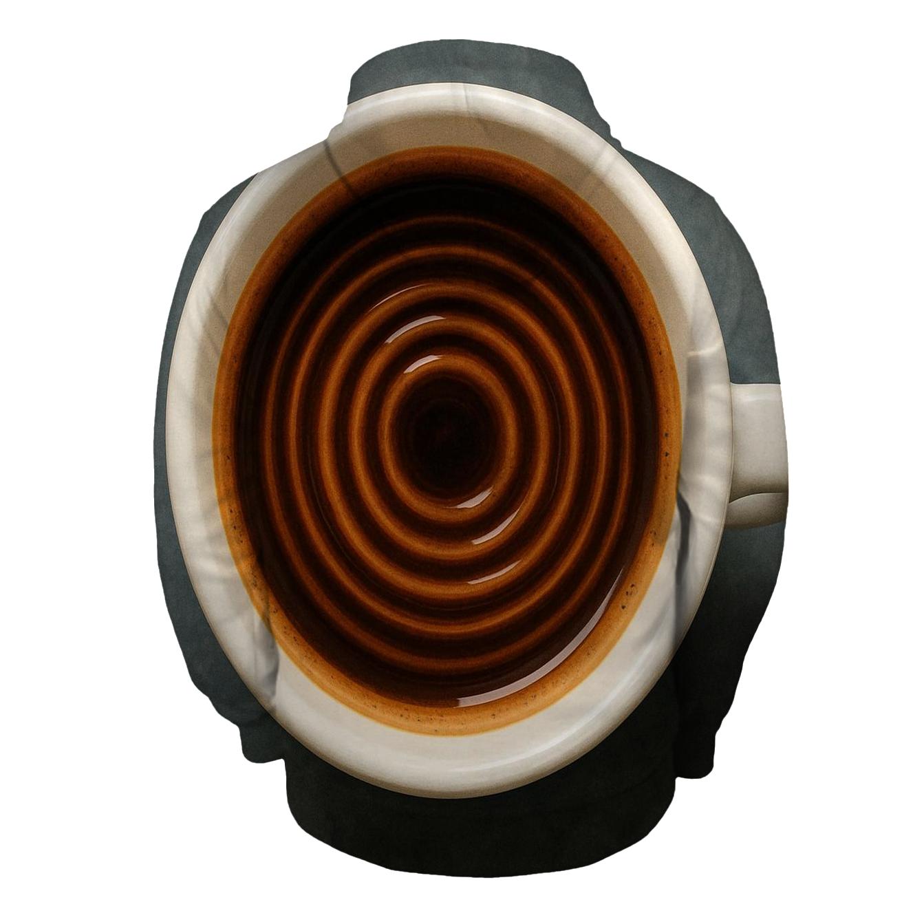 Espresso Echo Rings zip-up hoodies