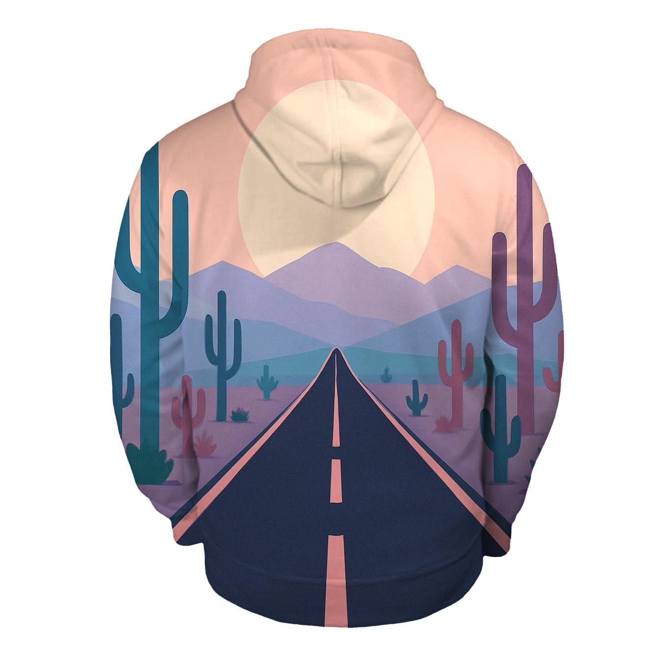 Vaporwave Desert Drive designer hoodies