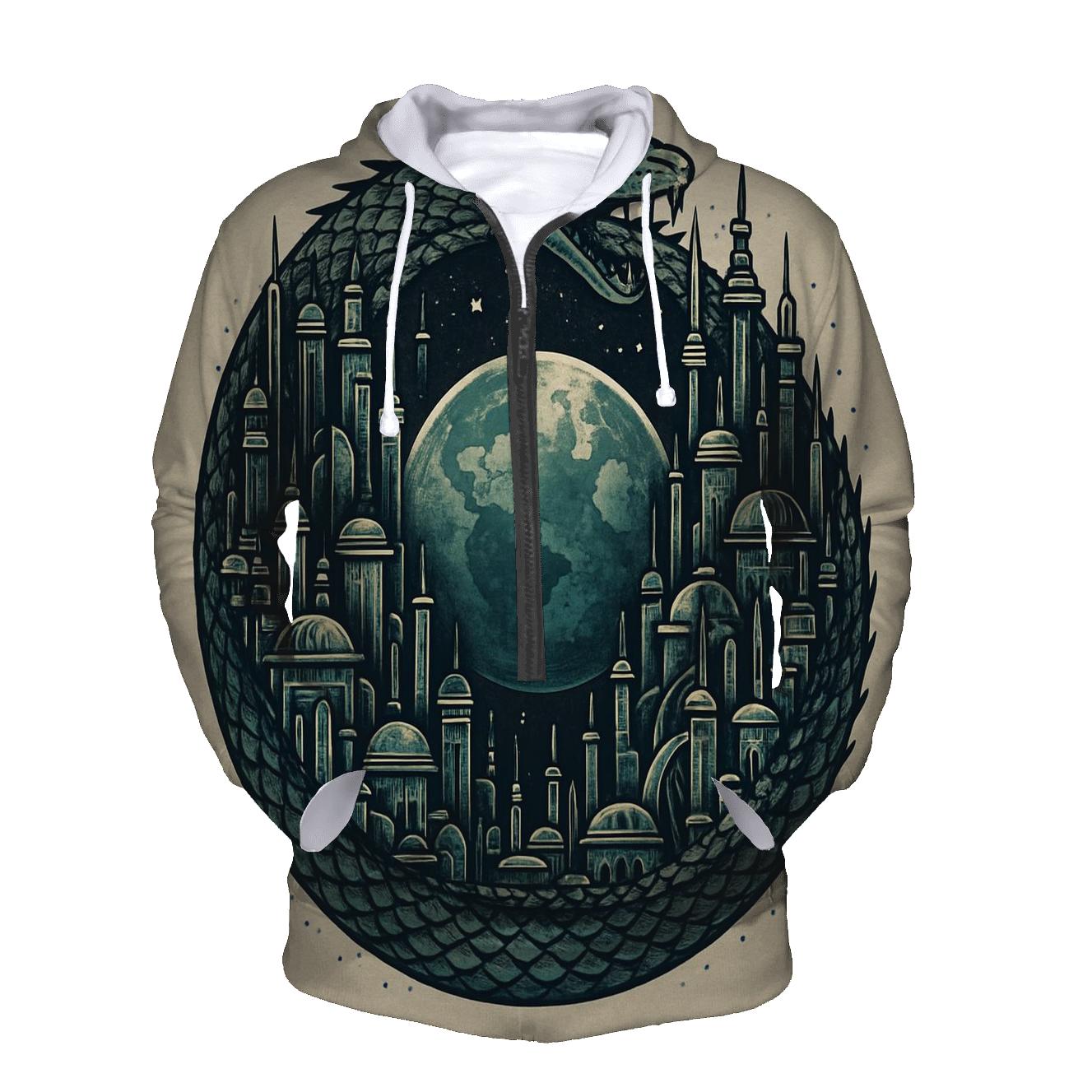 Orbiting Cities Ouroboros heavyweight hoodies