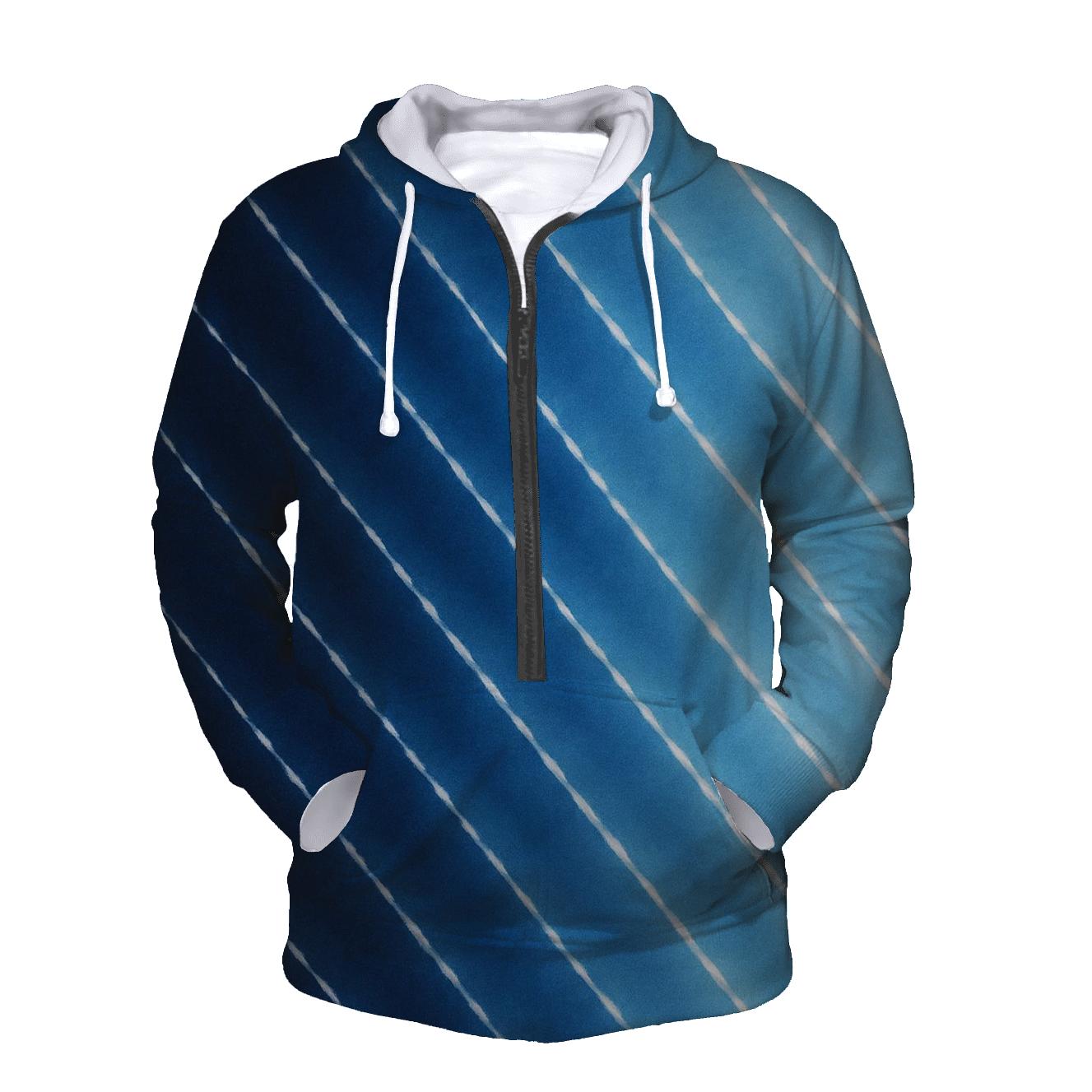 Indigo Arashi Storm Diagonals zip-up hoodies
