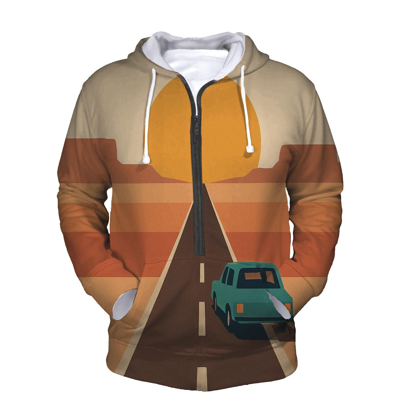 Desert Mirage Highway premium hoodies