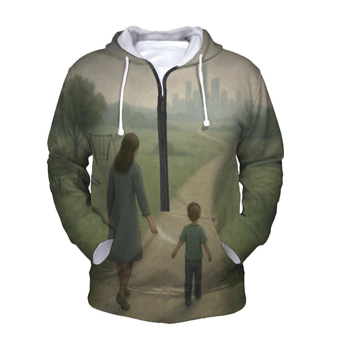 When Her Hands Let Go But Her Love Stayed zip-up hoodies